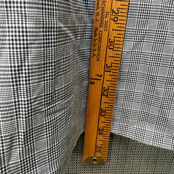 Lauren Ralph Lauren Mens 17 1/2 36/37 Gray Plaid Slim Fit Shirt Long Sleeve - Picture 6 of 8